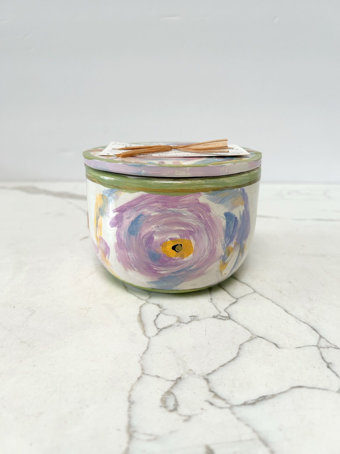 Floral Concrete Candle