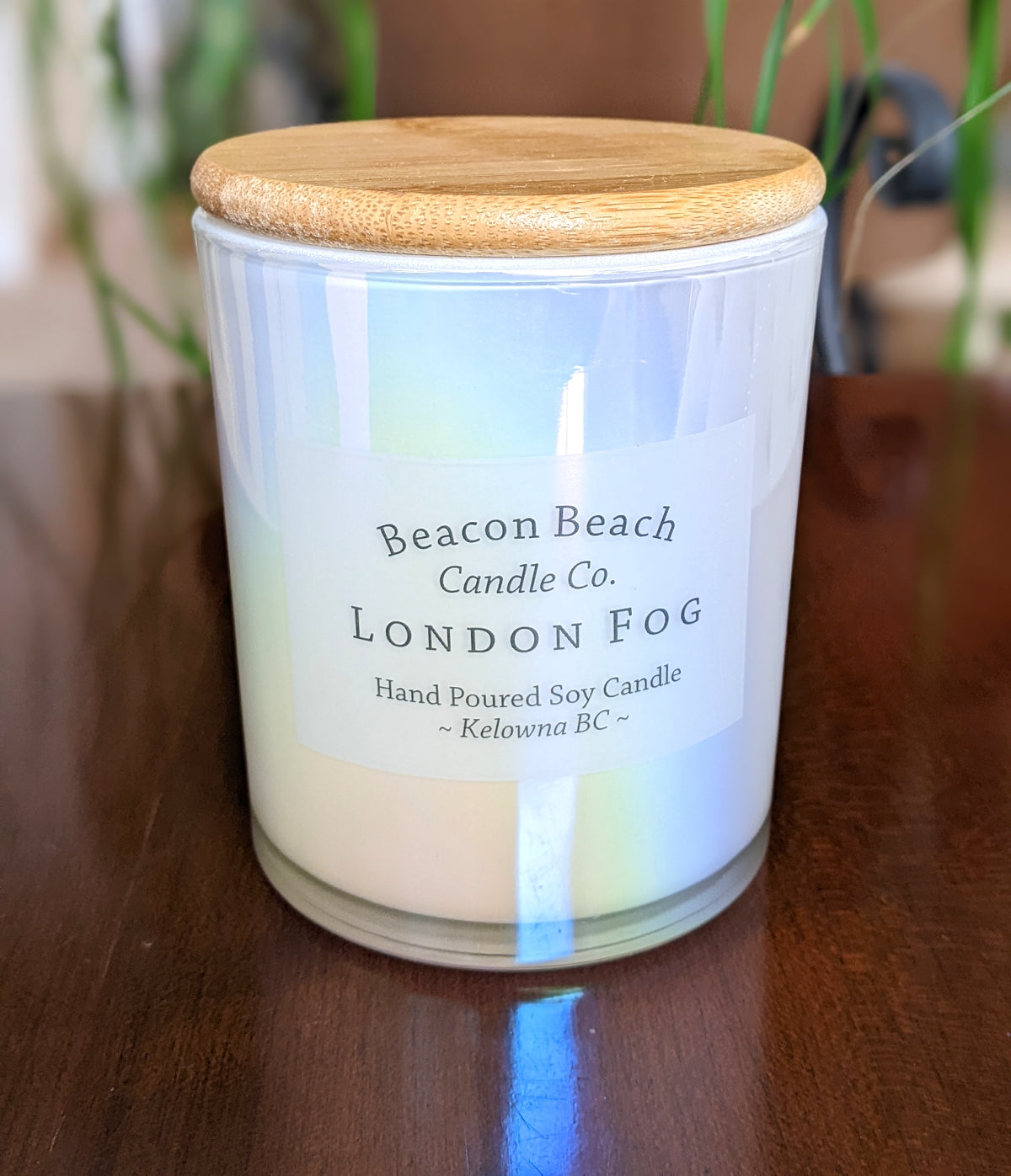 Soy Candle 14 oz. Gorgeous iridescent candle is available in White, Gold, Pink and Blue.   Iridescent Candles are available in our Top Sellers.  Sixty hour burn time  Please see Candle Care for optimum burning of candles and refills.  Vegan